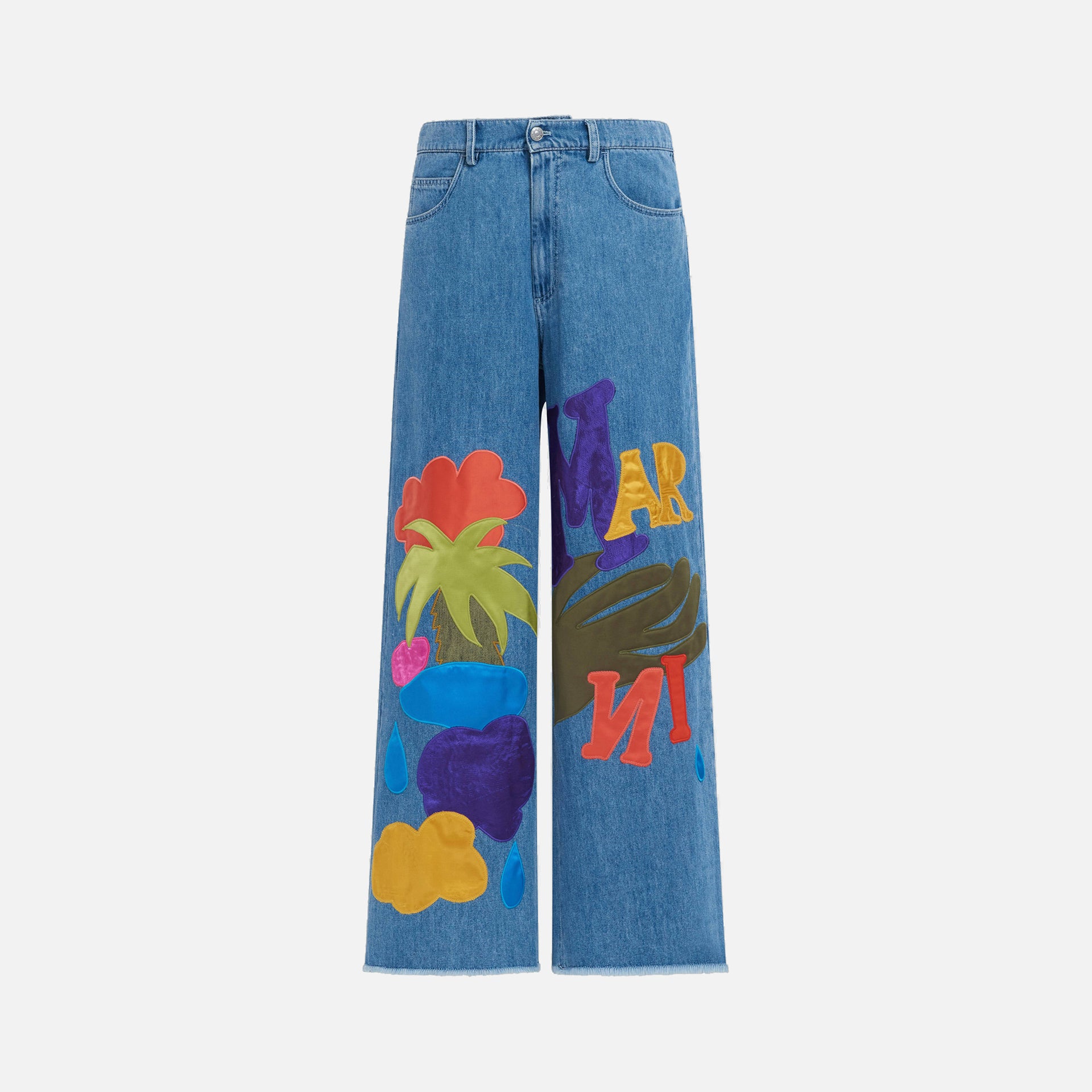 Marni x No Vacancy Inn Embroidered Denim - Iris Blue