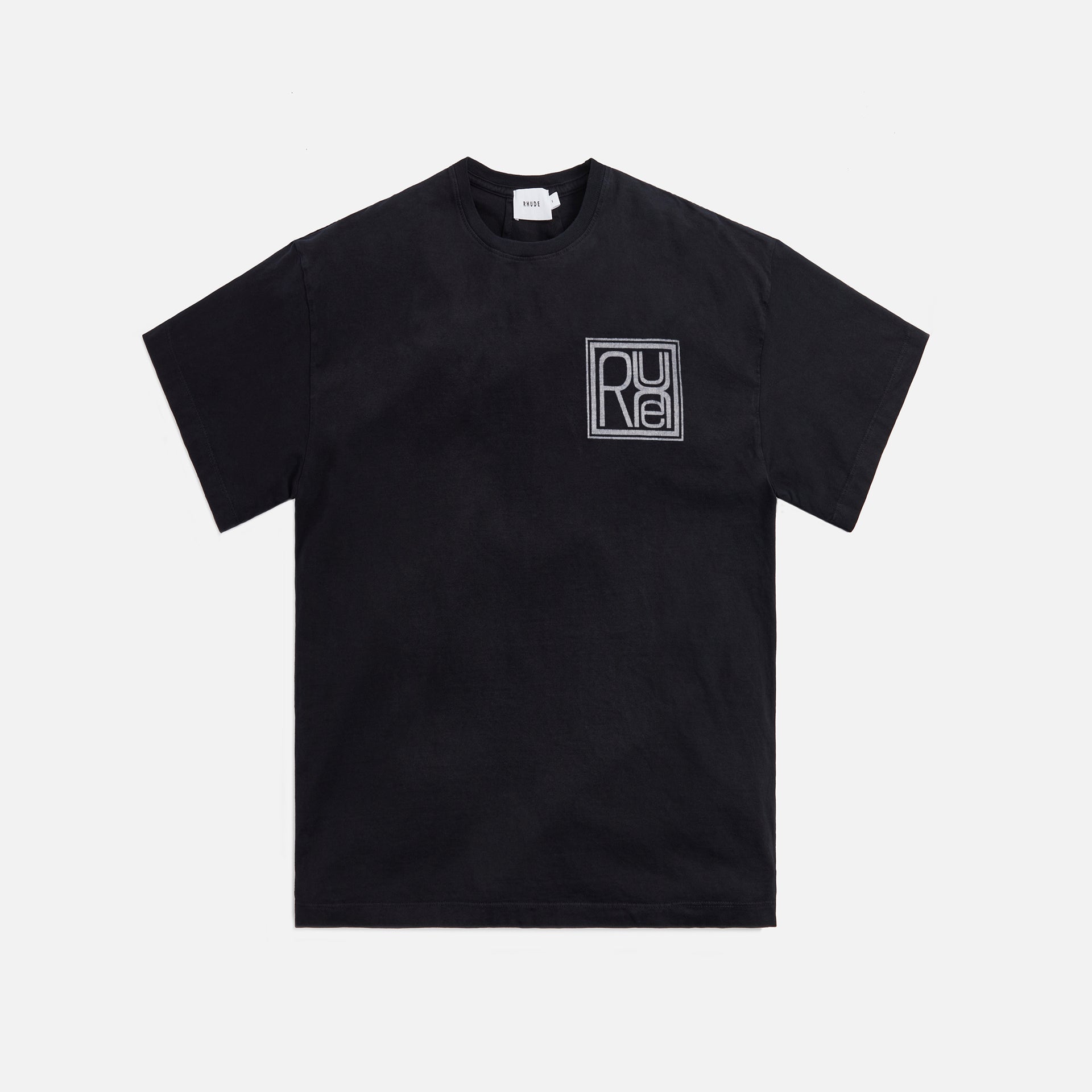 Rhude Square Logo Tee - Vintage Black
