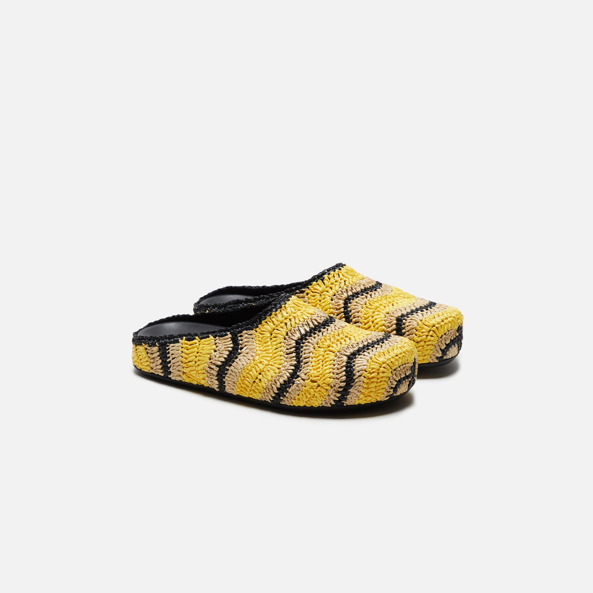 Marni x No Vacancy Inn Fussbet Sabot Rafia Waves - Sun / Natural