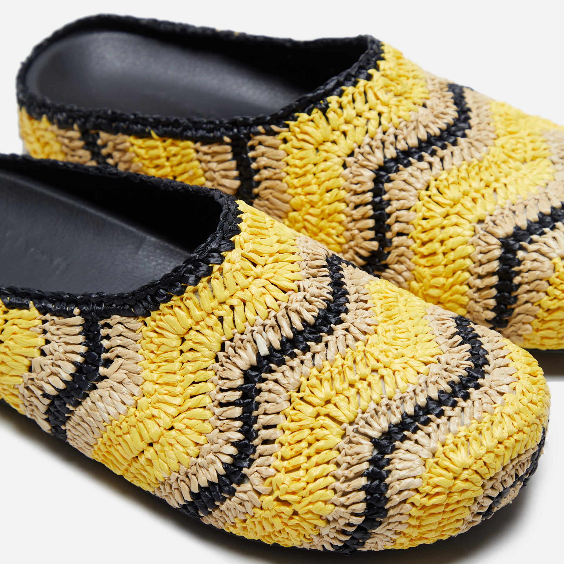 Marni x No Vacancy Inn Fussbet Sabot Rafia Waves - Sun / Natural