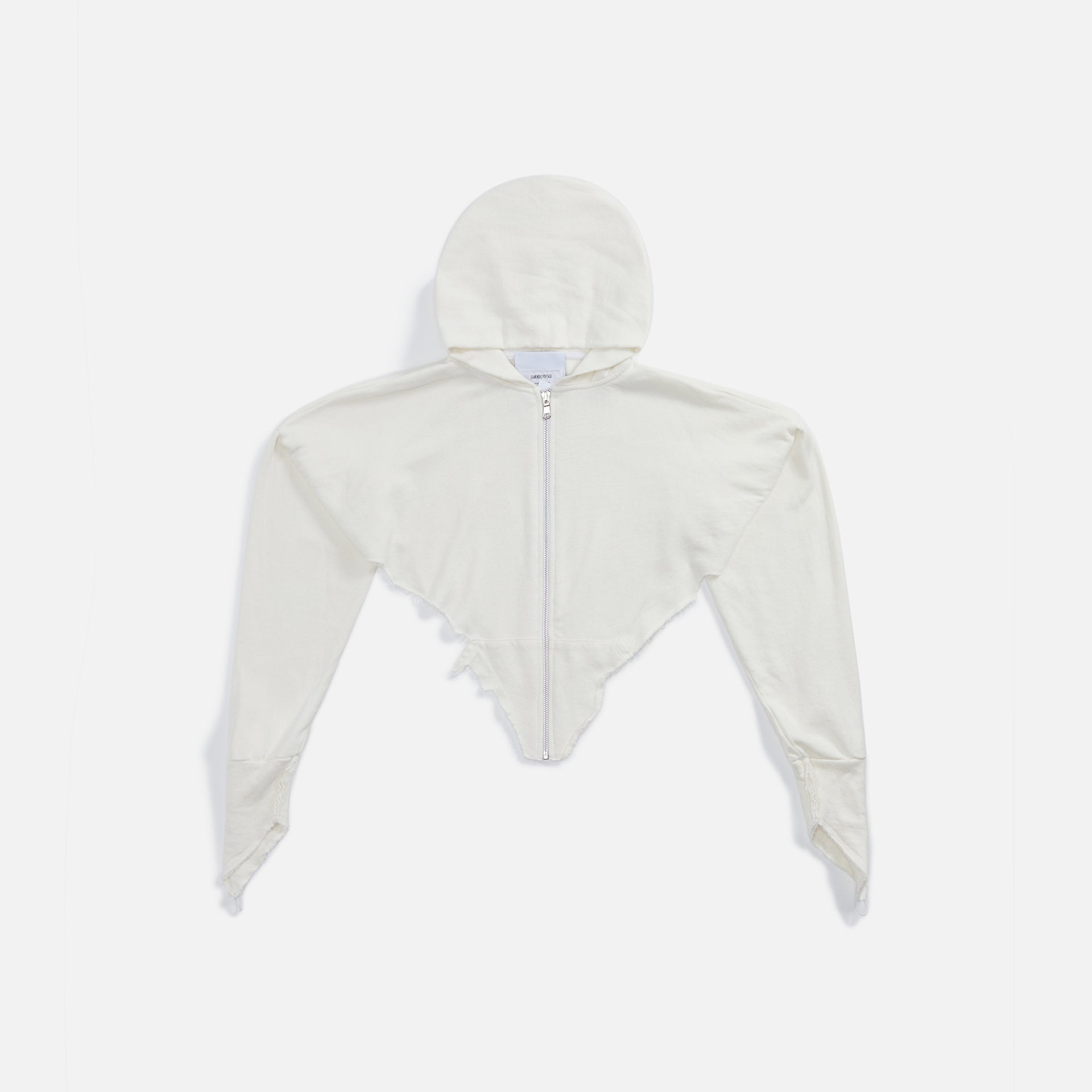 Sami Miro V Cut Zip Up Hoodie - White